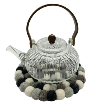 Round Felt Ball Placemat | Multi Grey