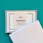 Set of 12 Note Cards with Printed Envelopes - Coco Green & Pink