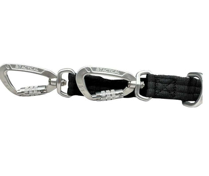 BTactical™ Nylon Frog Clip Dog Training Lead | 2m Anti Tangle - Midnight Black