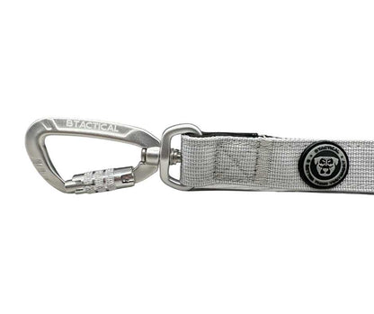 BTactical™ Extra-Strong Nylon Carabiner Clip Dog Lead | Misty Grey