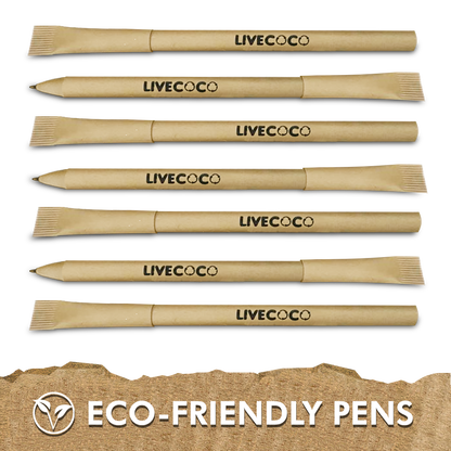 Paper Ballpoint Pens - 24 Pack