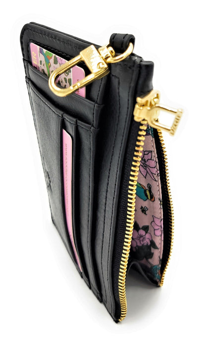 SADDLER PIPER Real Leather Designer Top Zip Card Holder| Gift Boxed