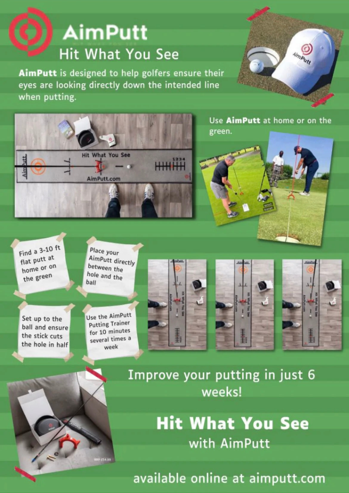 1 Aimputt Putting Training Aid .
