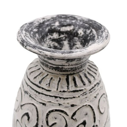 Swirls Shaped Dry Flowers Vase - Cream