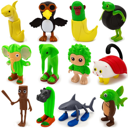 8 PCS Italian Brainrot Action Figures, Tralalero Tralala Figure Toys, Tung Tung Tung Sahur, BRR BRR Patapim, Brainrot Meme Shark Collectible Animals Figurine Doll Gifts