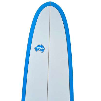8' Pulse Squash Tail Mini Mal Surfboard by Australian Board Co - FCSII Finboxes