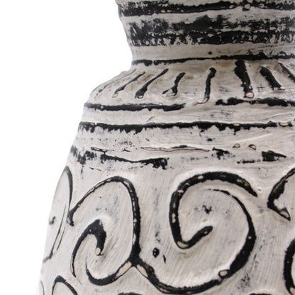 Swirls Shaped Dry Flowers Vase - Cream