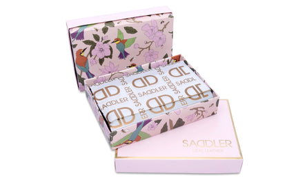 SADDLER "Annabelle" 2 Section RFID Real Leather Zip Top Coin Purse (Gift Boxed)