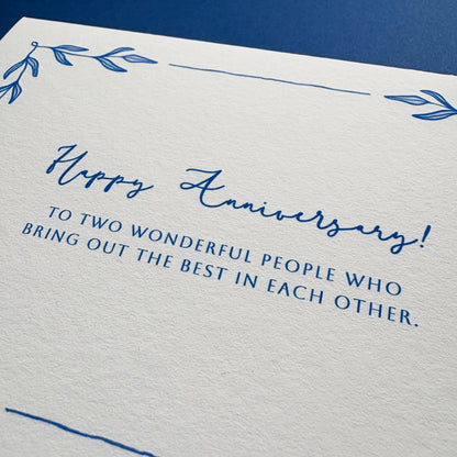 Happy Anniversary Card: Hand-drawn Luxury Card With Message