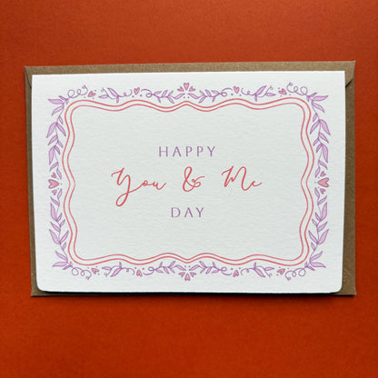 Wedding Anniversary Card - Happy You & Me Day