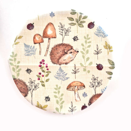 *Set of 3 Handmade Beeswax Wraps | Hedgehogs