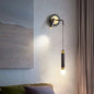 Bold Gold Wall Lamp with Reading Light - LED Warm White Lighting