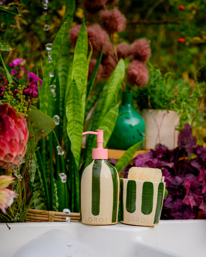 Ceramic Soap Holder & 1 Litre Refill Set