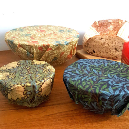 *William Morris Set of 3 Handmade Beeswax Wraps