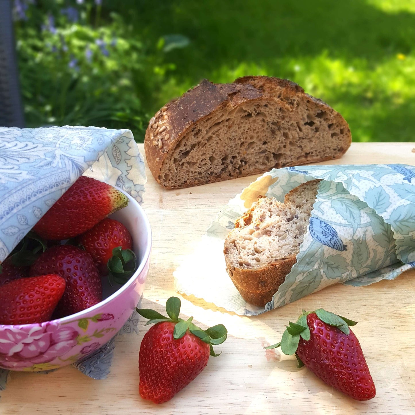 *William Morris Set of 3 Handmade Beeswax Wraps