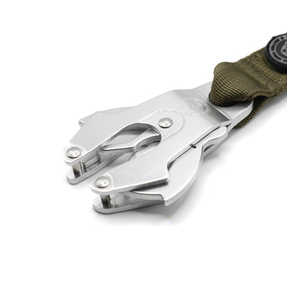 BTactical™ Nylon Frog Clip Dog Lead | Extra-Strong Anti Tangle - Khaki Green