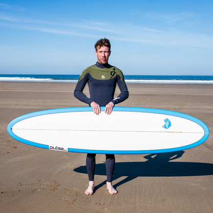 8' Pulse Squash Tail Mini Mal Surfboard by Australian Board Co - FCSII Finboxes