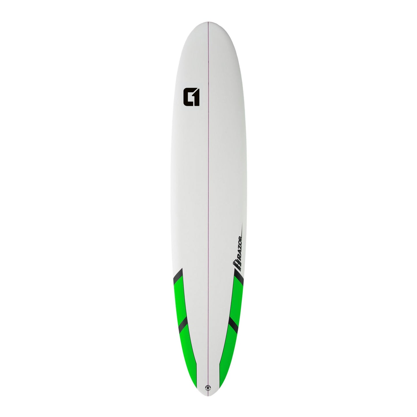 9ft Razor Round Tail Longboard Surfboard Package - Includes Bag, Leash, Fins, Wax
