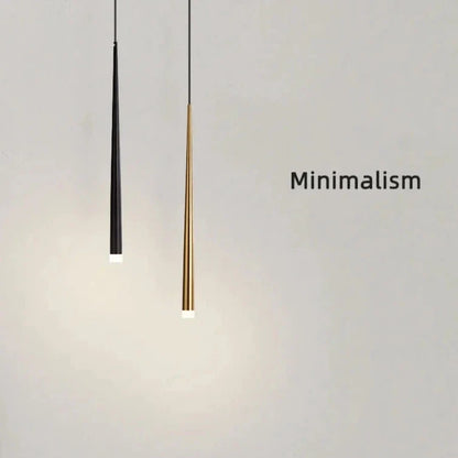 Sleek Drop Pendant Light - LED Integrated Adjustable Height Warm Light