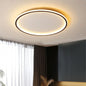 LED Ring Flush Mount Chandelier - Dimmable Ceiling Light Black/White