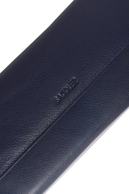 SADDLER CLAIRE Long Leather Trifold Purse - 18 Card Slots, Dual Zip Pockets, and Note Sections - RFID Protected
