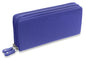 SADDLER GABRIELLA Leather Double Zip Around Purse - 8 Card Slots, Phone Pocket, and Coin Purse - RFID Protected