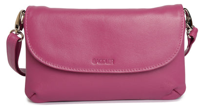 SADDLER Audrey Compact Leather Crossbody Bag & Clutch – Versatile & Stylish - Gift Boxed
