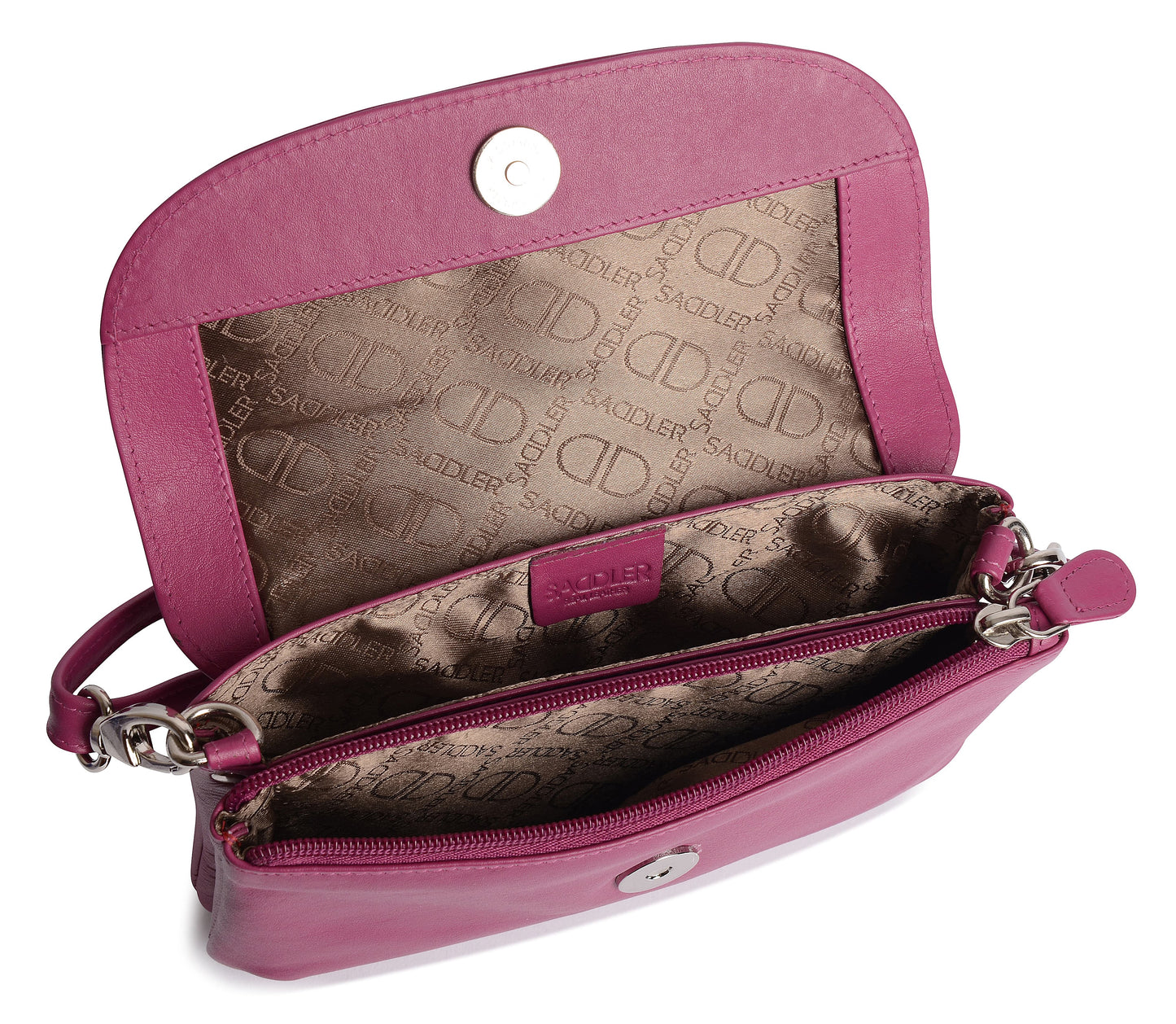 SADDLER Audrey Compact Leather Crossbody Bag & Clutch – Versatile & Stylish - Gift Boxed
