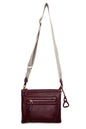 Ellen Leather 3-Section Zip-Top Crossbody bag  - Handmade by Saddler
