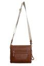 Ellen Leather 3-Section Zip-Top Crossbody bag  - Handmade by Saddler