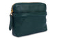 SADDLER "Louisa" RFID Real Leather Zipped Organiser and Cosmetic Pouch (Gift Boxed)