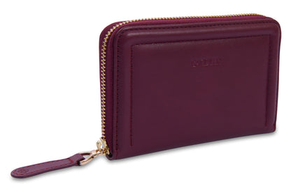 SADDLER "Annie" 3 Way Zipper RFID Real Leather Zipper Wallet (Gift Boxed)