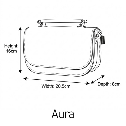 Aura Handmade Leather Bag - Purple