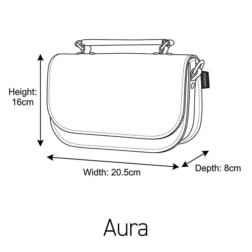 Aura Handmade Leather Bag - Dark Brown
