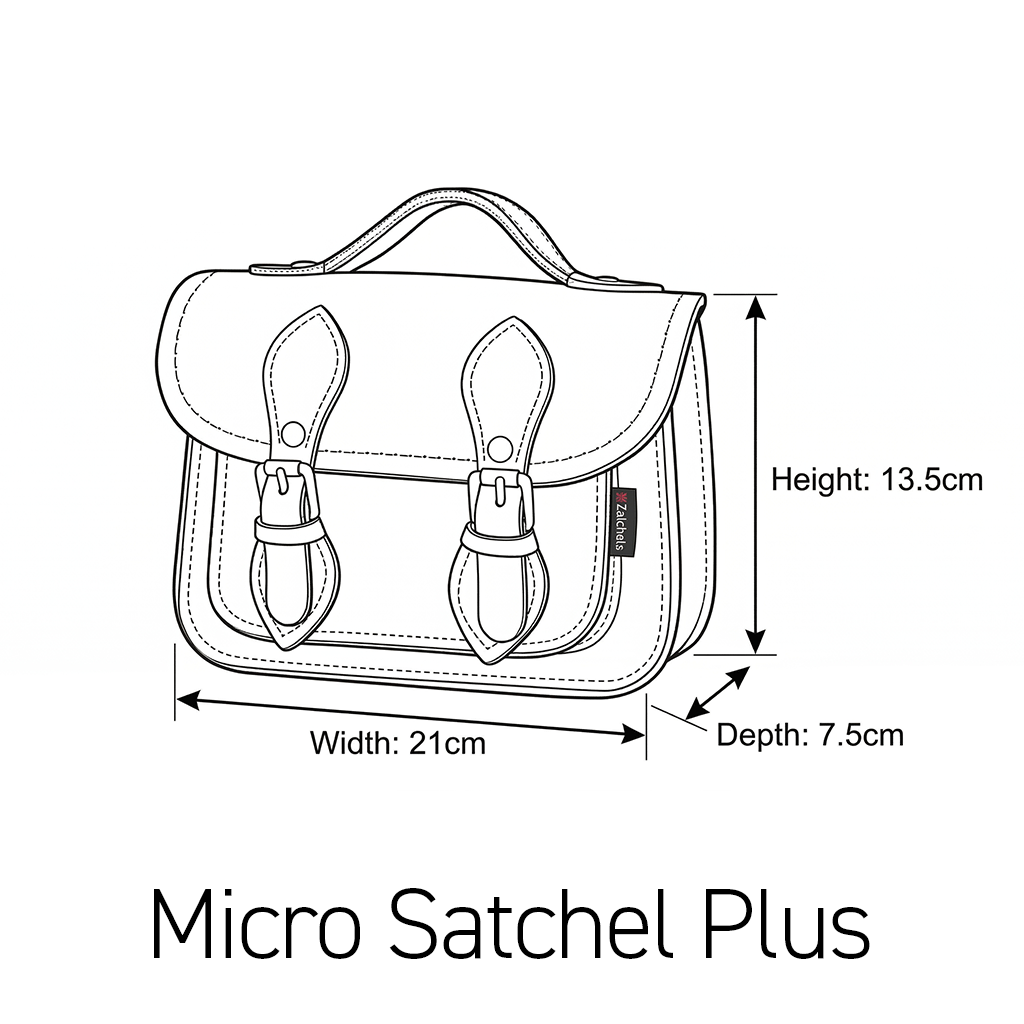 Handmade Leather Micro Satchel - Autumnal Kaleidoscope
