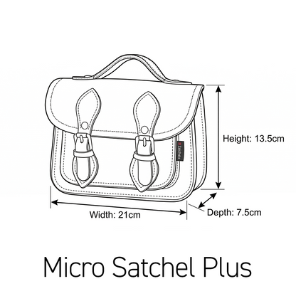 Handmade Leather Micro Satchel - Autumnal Kaleidoscope