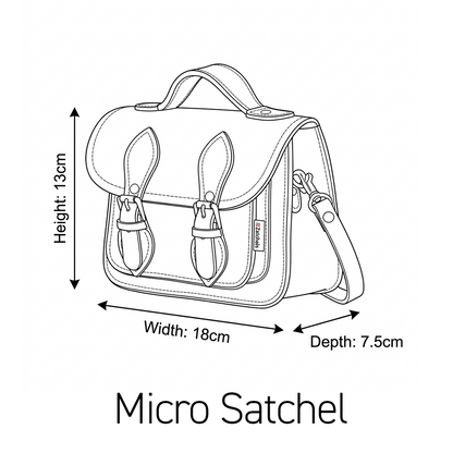 Handmade Leather Micro Satchel - Pastel Baby Blue