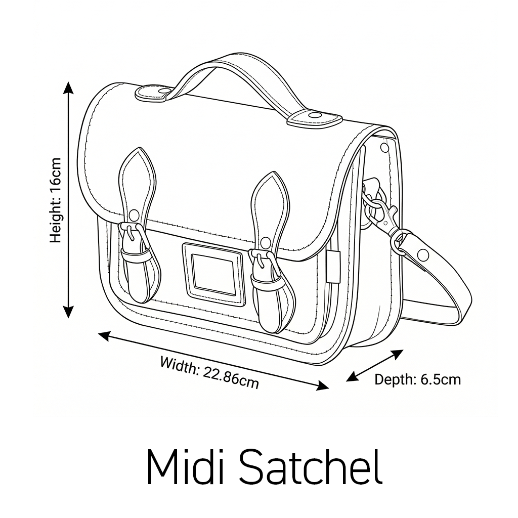 Leather Midi Satchel - Pastel Violet