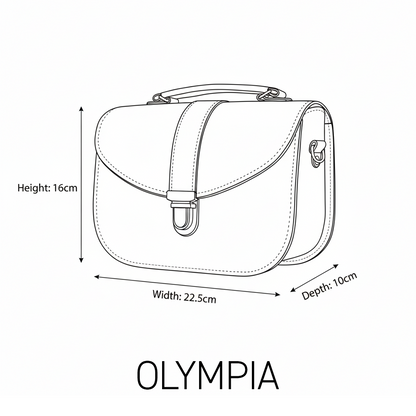 Olympia Handmade Leather Bag - Red