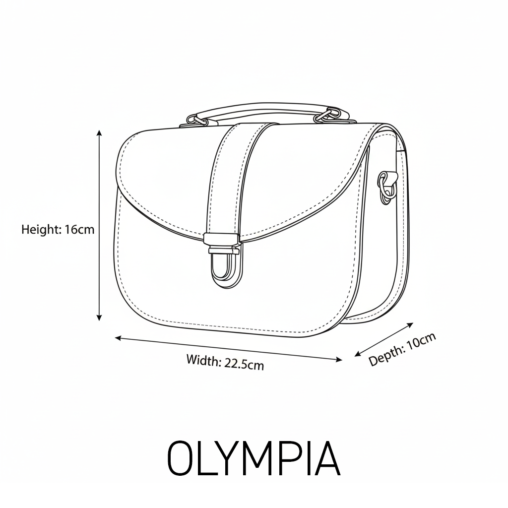 Olympia Handmade Leather Bag - Marsala Red