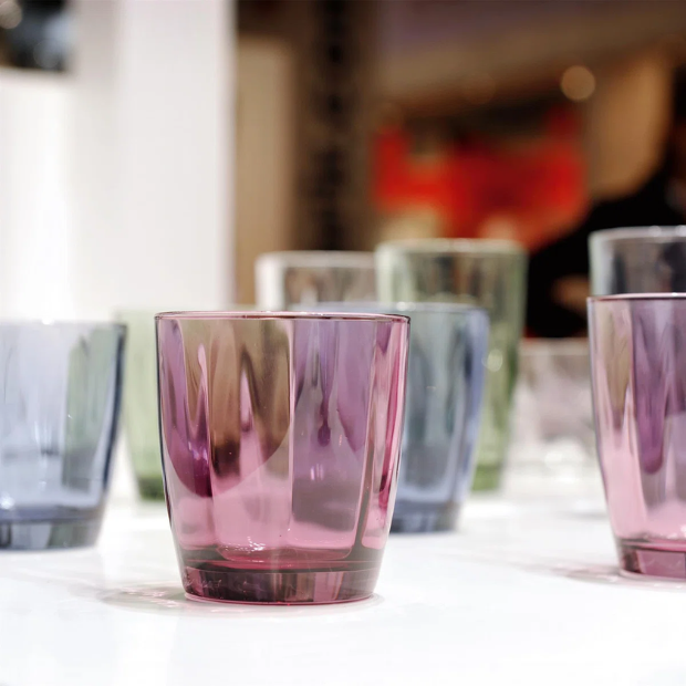 Bormioli Rocco Pulsar Double Old Fashioned Glasses Purple - 390ml - Set of 6