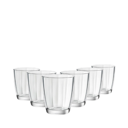 Bormioli Rocco Pulsar Clear Water Glasses - 310ml - Set of 6