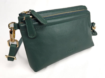 Heather Leather Clutch & Crossbody Bag - Handmade by Saddler  – Versatile & Compact