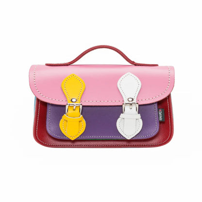 Handmade Leather Micro Satchel - Classic Kaleidoscope