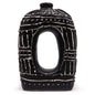 Oval Donut Shaped Dry Flowers Vase - Chocolate 30cm