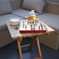 Recycled Teak Wood Square Folding Coffee Table 50x50x50cm