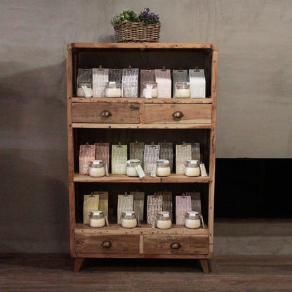 Recycled Teak Wood Book Shelf Display 100x40x160cm