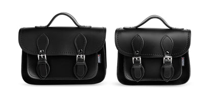 Handmade Leather Micro Satchel - Black