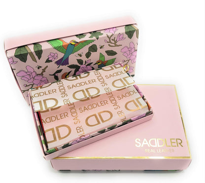 SADDLER JADE Real Leather Designer RFID Credit Card Holder | Gift Boxed