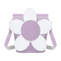 Handmade Leather Daisy Barrel Bag - Pastel Violet
